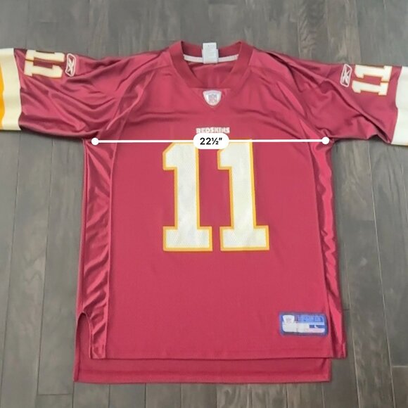 Retro Washington Redskins Large Men's Red NFL Ramsey #11 Reebok Jersey - Picture 13 of 15